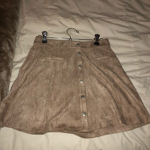 Faux Suede Mini Skirt